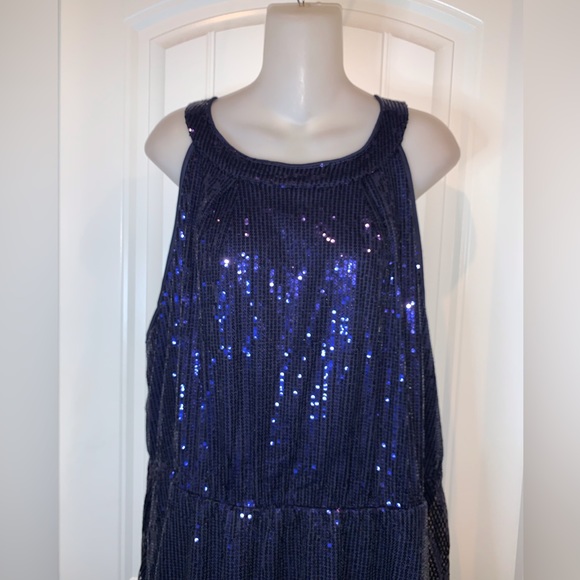 COPY - Bloomchic Plus Navy Sequin Dress NWT - Picture 3 of 7